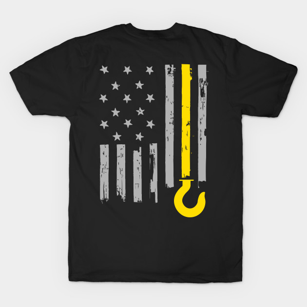 Tow Truck Driver Lives Matter Yellow Line American Flag by TBA Design